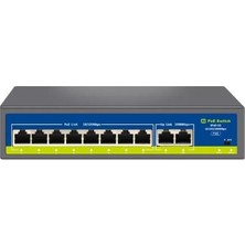 Novacom NVC-HIF0820GBL-C 8+2 Port Gigabit Uplink Poe Switch (250M Extend Modlu)