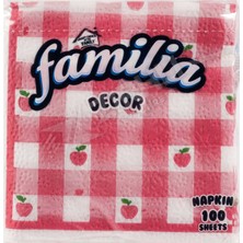5 Adet Familia Desenli Peçete 30 x 30 100'LÜ