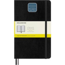 Moleskine Classic Expanded Yumuşak Kapak Kareli Defter 13X21 Black