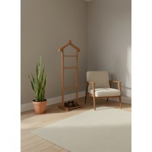 Kleinhaus Furniture Ahşap Tekli Dilsiz Uşak, Masif Elbise Ceket Askılığı, Pantolon Askılığı