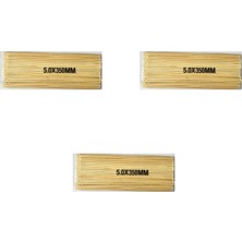 Omeyva Ahşap Bambu Sivri Uçlu Patates Kızartma Çubuğu Çöp Şiş - Boy:35 Cm./en:5 Mm. -100 Adetlik 3 Paket