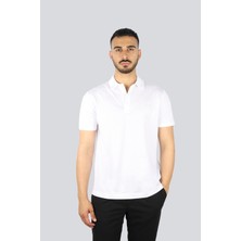 Paul & Shark Erkek Kısa Kollu Pamuklu Düğme Kapamalı Polo Yaka Beyaz-Altın Polo Yaka T-Shirt 25411232-10E
