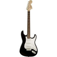 Fender 0310600506 Squier Affinity Stratocaster Rw Blk Elektro Gitar | Gül Ağacı (Rw) Klavye, Siyah Renk, Klasik Strat Tonu ve Ergonomi