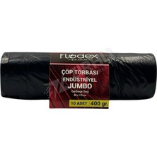 2 Adet Flodex Endüstriyel Çöp Torbası Jumbo 10'lu 400 gr