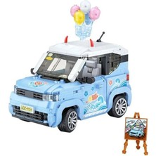 Urfakent LZ-1131  balon Arabası Mavi 875 Parça Block Oyuncak