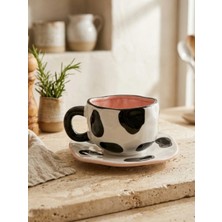 Bam Seramik Tabaklı Handmade Tasarımlı Kupa - Renk Seçenekli