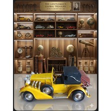 Ayder Online Satış Ofis ve Ev Için: Dekoratif Metal Klasik Araç – Sarı Nostalji