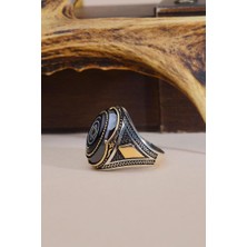INNUENDO JEWELRY 925 Ayar Gümüş Hz. Süleyman Mührü Desenli Erkek Yüzük