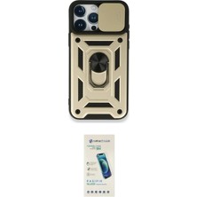 Masa Dostu Ieg™ iPhone 15 Pro Max Kılıf Ahenk Klasik - Şeffaf Pasifik Cam Ekran Koruyucu