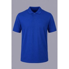Trender 2127 Düz Pike Saks Erkek Polo Yaka T-Shirt 26YL71L58019