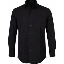 Trender Dacron Regular Siyah Erkek Gömlek 26YM57000005