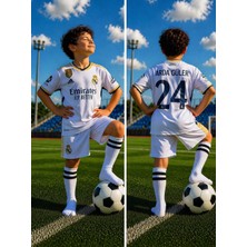 Sidas .arda.güler .real. Madrid. 24 Numara Beyaz Renk Çocuk Forma Takımı