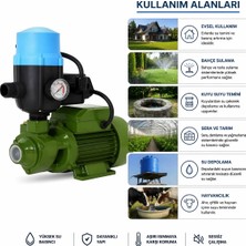Optivex Paket Hidrofor Otomatik Su Pompası 0.5 Hp 1" Hidrofor Set Pompa 1 Kat 1 Daire