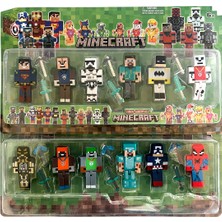 UDATOYS Minecraft Örümcek Adam Paw Patrol 12LI Karakter Oyuncak Kılıç Kazma Seti