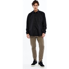 Süvari Basic Siyah Erkek Gömlek GM1001400333