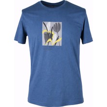 Trender 26Y595000006 Indigo Erkek T-Shirt Random O Yaka Baskılı