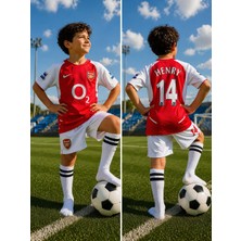 Sidas Arsenal Henry Nostaji Retro Iç Saha Henry 14 Numara Çocuk Forma Takımı