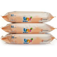 Uni Baby 9 Adet Aile Islak Mendil 3X52 Adet