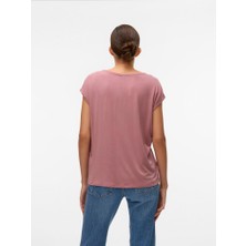 Vero Moda Kadın Tencel Tshirt Vmava Plaın Ss Top Jrs NOOS10284468