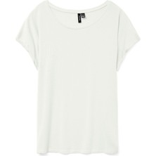 Vero Moda Kadın Tencel Tshirt Vmava Plaın Ss Top Jrs NOOS10284468