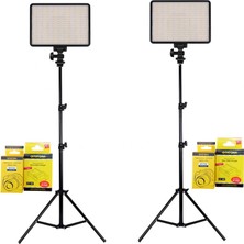 Patona LED-320A Ikili LED Işık Seti (Ayak, Batarya, Şarj Dahil)
