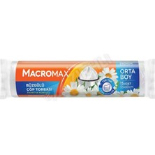 2 Adet Macromax Büzgülü Çöp Torbası Papatya Kokulu Orta Boy 15'li