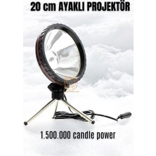 İsmiyle Al Turk 3 Ayaklı El Projektörü 360 Derece Avcı Projektörü Tekne Projektör