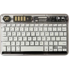 Nemere ZR612 Rgb Şeffaf Beyaz Bluethooth Klavye