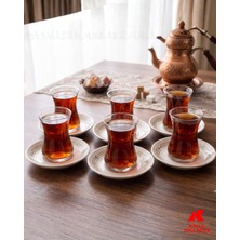 Köklü Züccaciye 6 Kişilik 12 Parça Çay Seti
