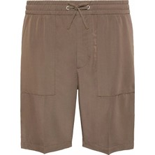 Calvin Klein Erkek Beli Lastikli ve Ip Bağlamalı Dikiş Detaylı Kısa Kahverengi Şort LV04LF614G-9O9