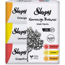 Sleepy 10 Adet Citrus Garden Islak Mendil 3X90 Adet