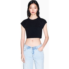 Armani Exchange Kadın Kısa Kol Normal Bisiklet Yaka Günlük Siyah T-Shirt XW002295 AF17172-UC001