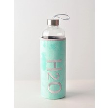 Tohana H2O Peluş Kılıflı Cam Matara 1000 ML Siyah - Renk Seçenekli