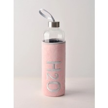 Tohana H2O Peluş Kılıflı Cam Matara 1000 ML Siyah - Renk Seçenekli
