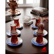 Köklü Züccaciye 6 Kişilik 12 Parça Çay Seti