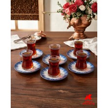 Köklü Züccaciye 6 Kişilik 12 Parça Çay Seti