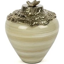 Mikasa Moor Krem Gold Kapaklı Küp 20X23CM