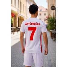 Bite Nose Türkiye Aktürkoğlu 7 Numara Yetişkin 2026/28 Milli Takım Forma T-Shirt Özel Tasarım Yeni Sezon