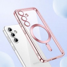 Alstrap Samsung Galaxy A16 Uyumlu Şeffaf Kenarı Renkli Lens Korumalı Silikon Kılıf