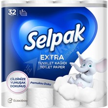 Selpak Tuvalet Kağıdı 32'li 1 Katlı Rulo Sayısı 1 Ekstra Yumuşak Pamuksu Doku