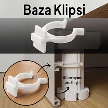 Glaswen Alüminyum Baza Klipsi Mutfak Dolap Tezgah Alt Kısım Kapatma Klips Mobilya Ayak Tutucu Toka