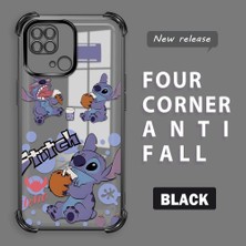 HONTINGA Xiaomi Redmi 10C ile Uyumlu Şeffaf Kılıfı Düşüme Önleyici Basitlik Anti Düşme Kamera Korumali Stitch Desen Yumuşak Silikon Telefon Kılıfı Kadın ve Erkek Için Uygundur K3-0162