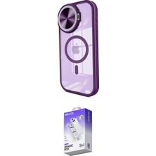 TKÇ Ieg™ Iphone 15 Pro Kılıf Kıvılcım Modern Koleksiyonu - Siyah Bilvis 5in1 3D Magic Cam Ekran