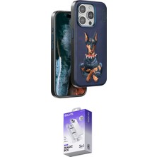 TKÇ  iPhone 15 Pro Max Kılıf Nova Form Koleksiyonu - Siyah Bilvis 5in1 3D Magic Cam Ekran Koruyucu