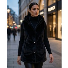  collection kadın çift taraflı kolsuz mont,m beden