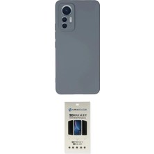 TKÇ  Mi 12 Lite Kılıf Ahenk Serisi - Siyah 5d Hayalet Cam Ekran Koruyucu