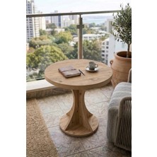 ED Efelez Design Balkon Kahve Masası , Çok Amaçlı Sehpa , Tulip Balkon Sehpası , Atlantik Çam Tabla