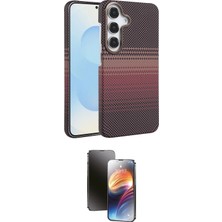 TKÇ  Galaxy A15 4g Kılıf Doruk Serisi - Siyah 3D Antistatik Mat Seramik Nano Ekran Koruyucu