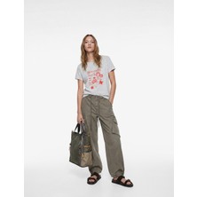 Koton Slim Fit Kısa Kollu Bisiklet Yaka Meyve Baskılı Tişört