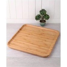 İsmiyle Al Bambu Kare Sunum Tabağı 30CM ROYALEKS-KR3030